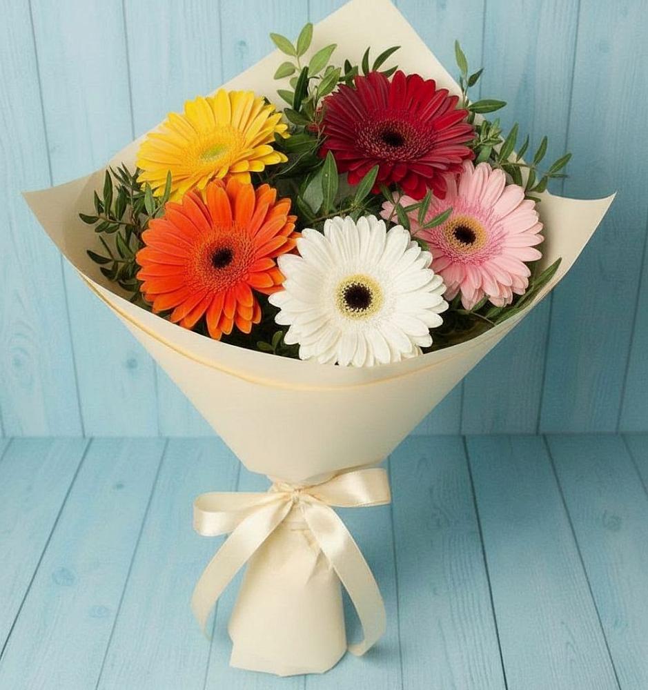 Букет цветов из: Герберы в Ставропольском