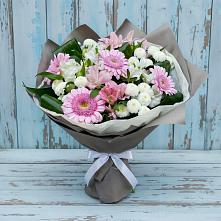 Букет цветов из:  Герберы, Альстромерии и Хризантемы #REPLACE_PRED# Ставропольском