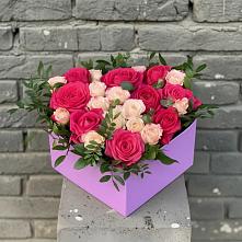 Цветочная композиция из Розы в коробке в Ставропольском