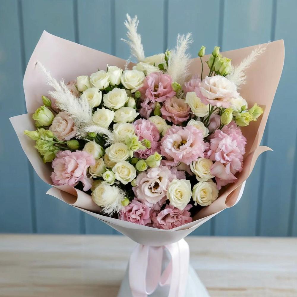 Букет цветов из: Альстромерии и Розы в Ставропольском