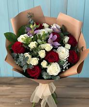 Букет цветов из:  Розы и Альстромерии в Ставропольском