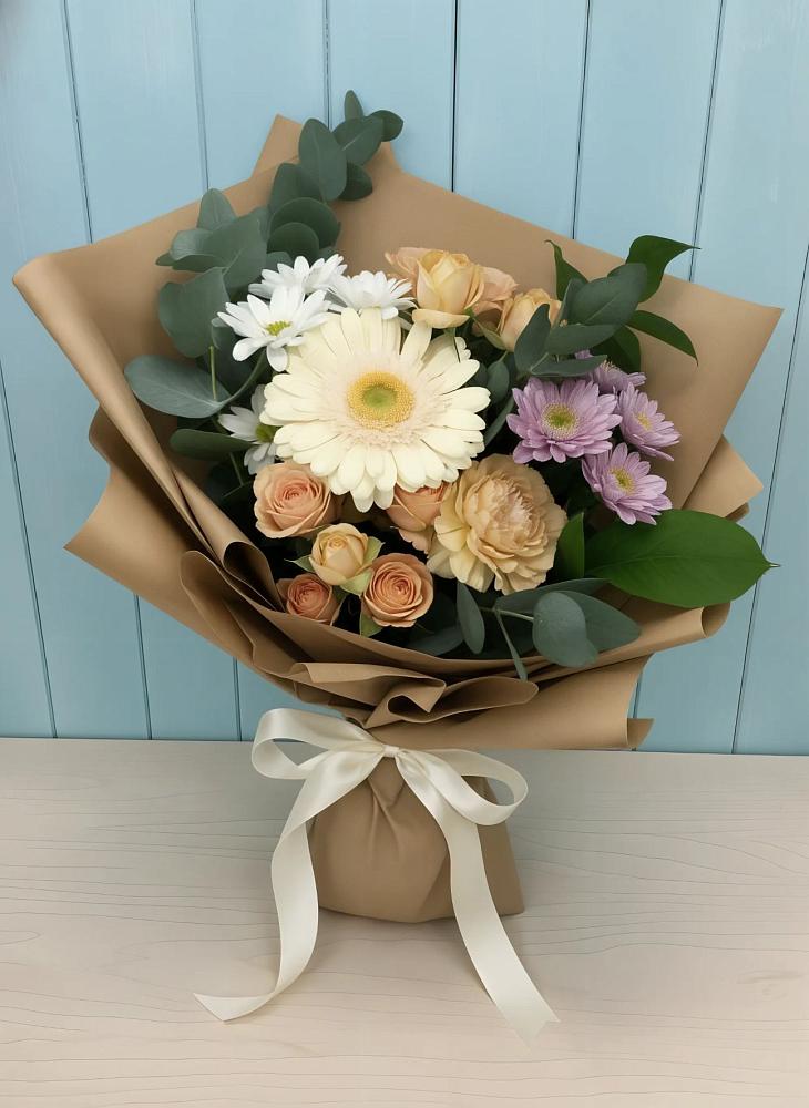 Букет цветов из: Герберы и Хризантемы в Ставропольском