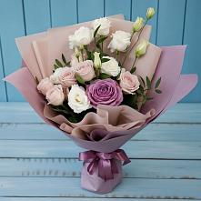 Букет цветов из:  Розы и Лизиантусы в Ставропольском