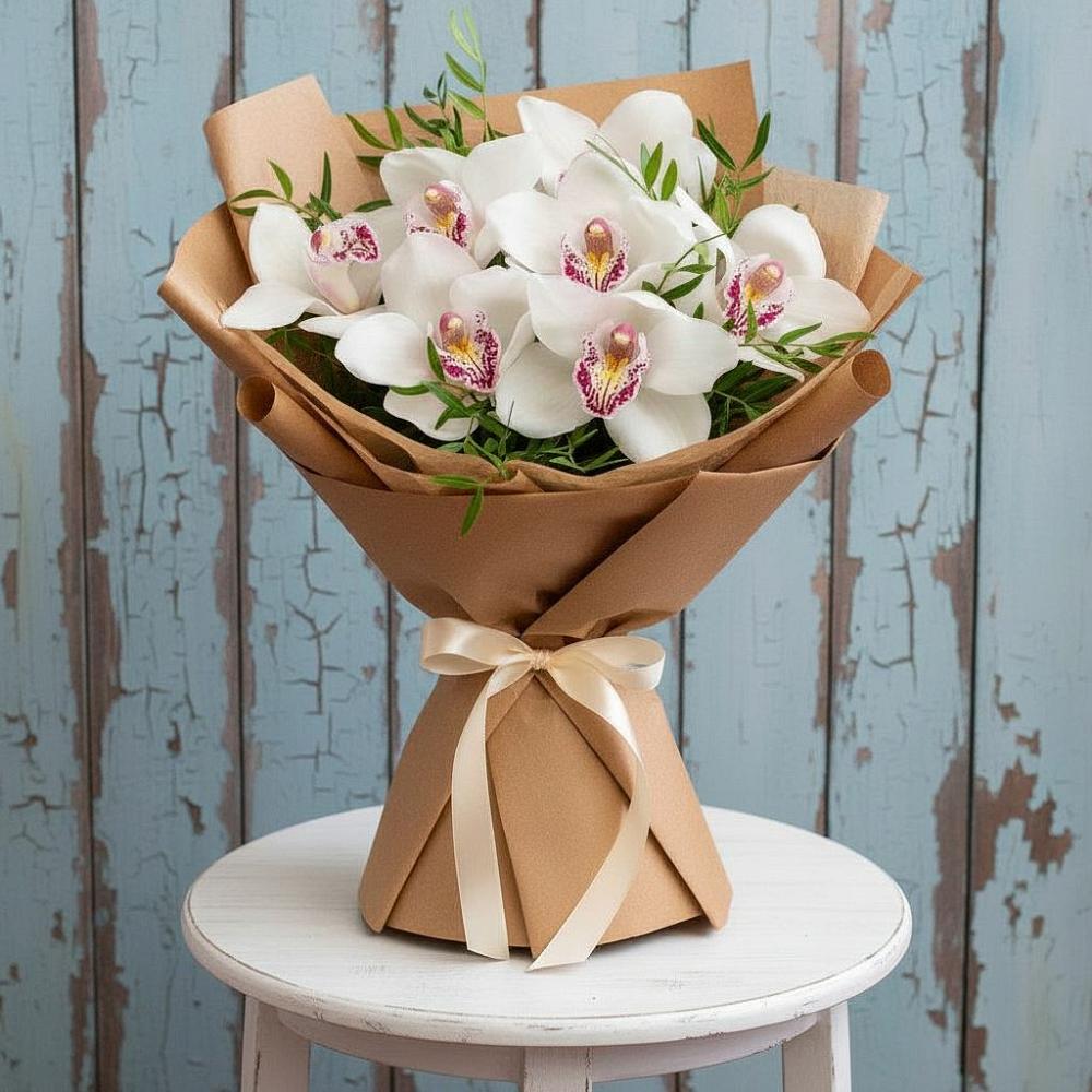 Букет цветов из: Орхидеи и Розы в Ставропольском