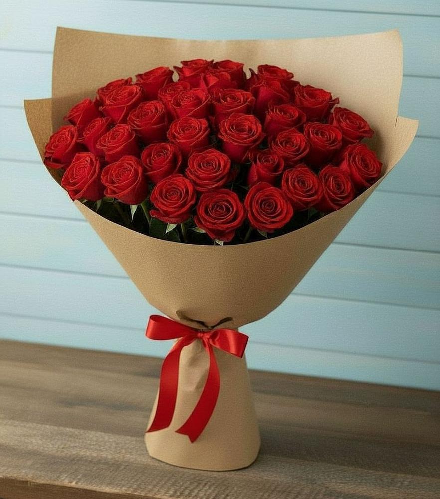 Букет Красные розы Милано в Ставропольском