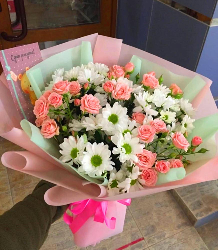 Букет цветов из: Розы и Хризантемы в Ставропольском