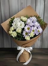 Букет цветов из:  Хризантемы и Розы в Ставропольском