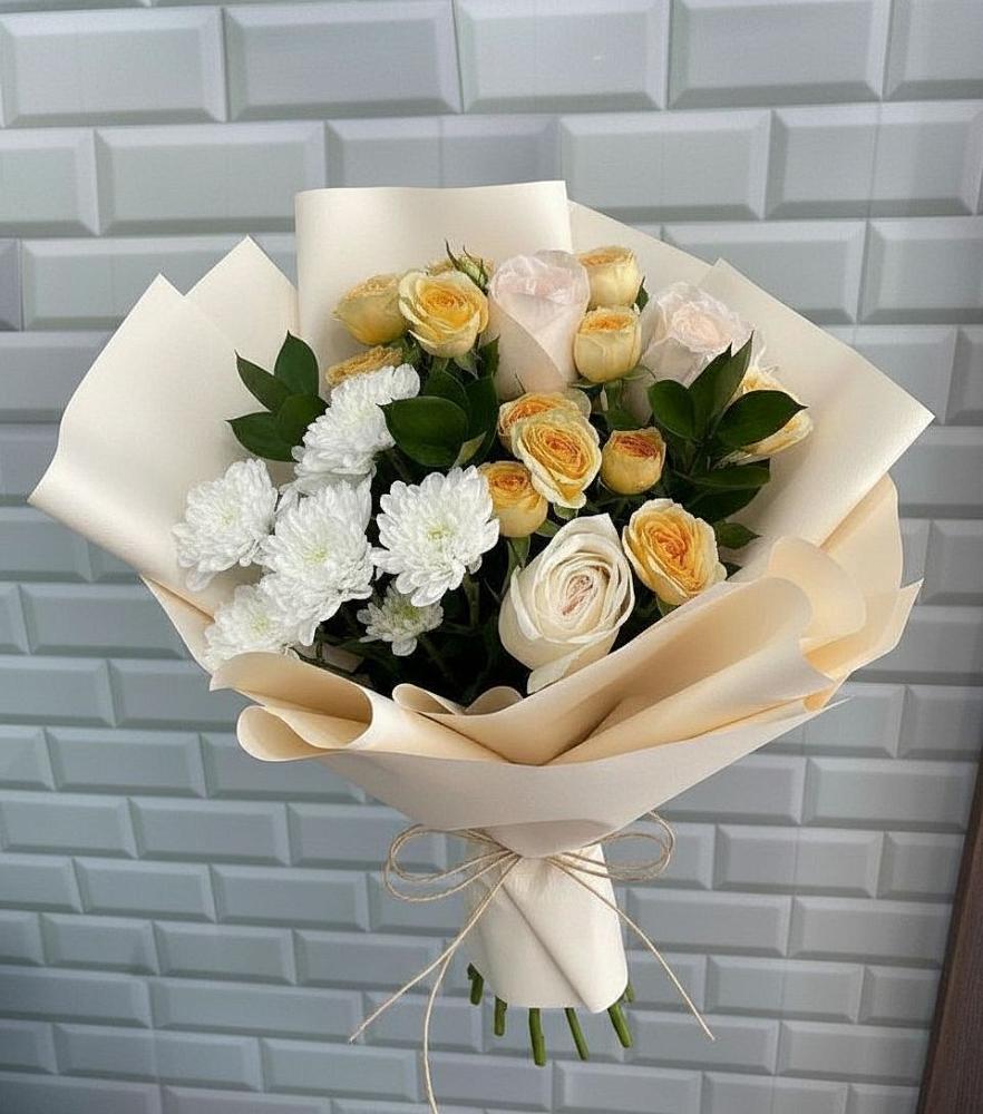 Букет цветов из: Розы и Хризантемы в Ставропольском