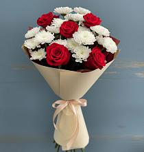 Букет цветов из:  Розы и Хризантемы в Ставропольском