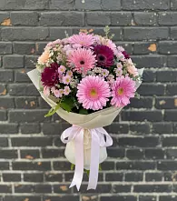 Букет цветов из:  Герберы и Хризантемы в Ставропольском