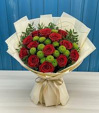 Букет цветов из:  Розы и Хризантемы в Ставропольском