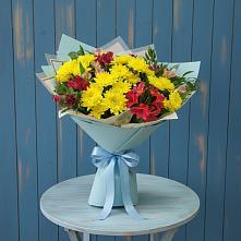 Букет цветов из:  Альстромерии и Хризантемы в Ставропольском