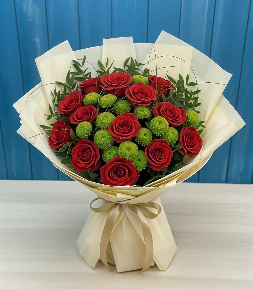 Букет цветов из: Розы и Хризантемы в Ставропольском