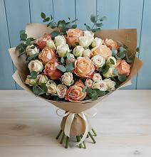 Букет цветов из:  Альстромерии и Розы в Ставропольском