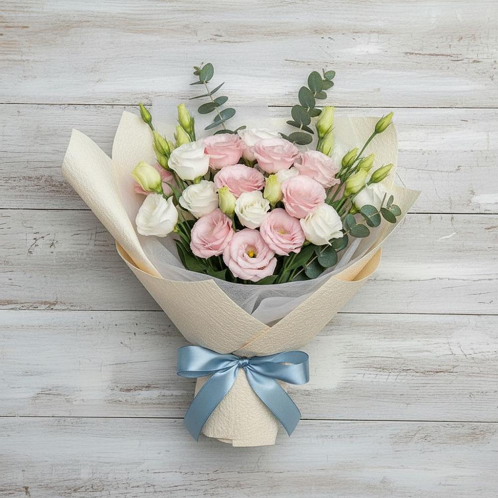 Букет цветов из: Лизиантусы в Ставропольском